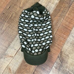 Vintage Rasta World Olive Green Knit Dreads Hat Cotton Dreadlock Made in Korea